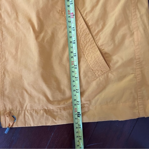 Eileen Fisher Organic Cotton Yellow Orange Hooded Zip-Up Jacket Windbreaker PL - Picture 6 of 11
